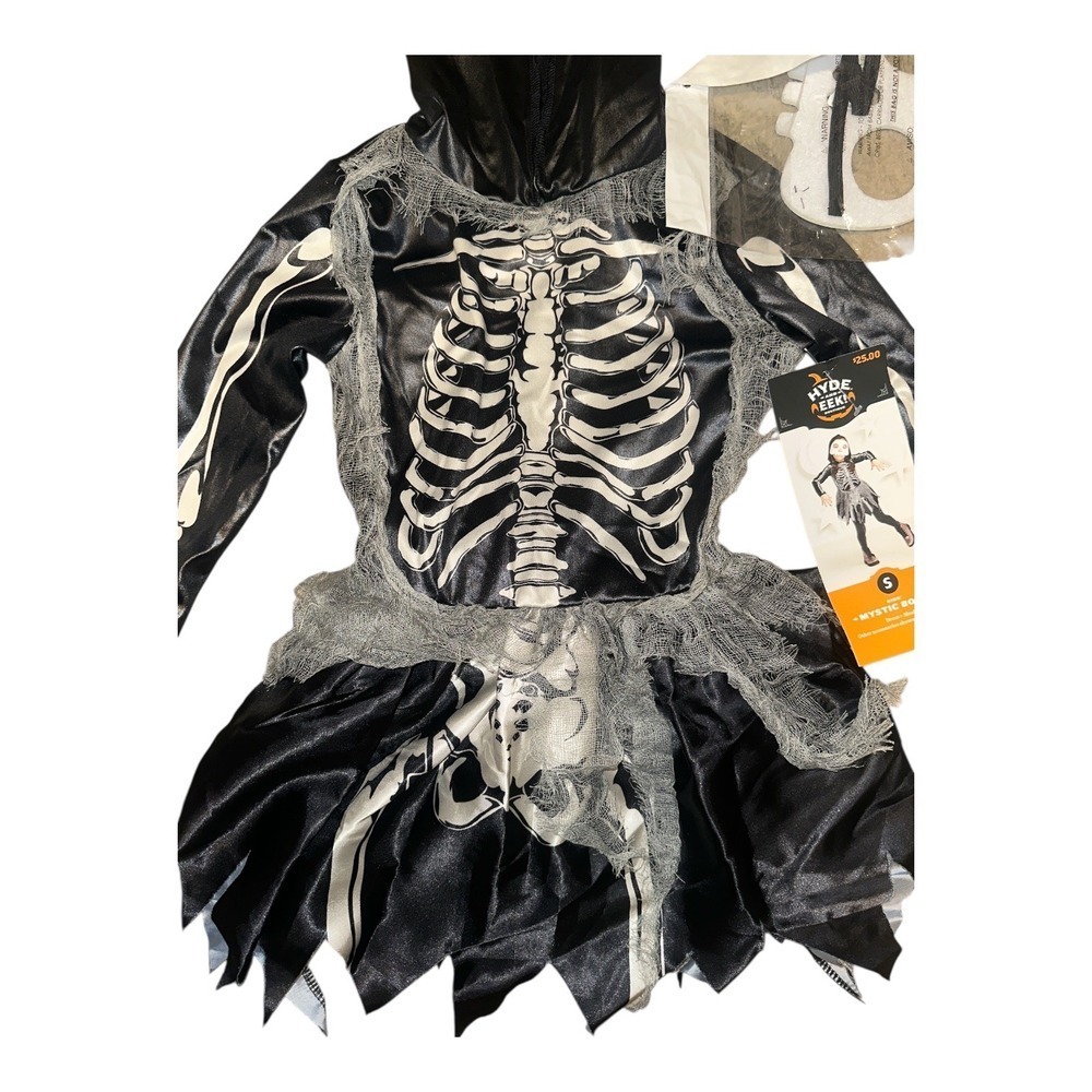 Hyde & Eek Girls Mystical Bonees Skelton Halloween Costure, Small - Picture 3 of 7